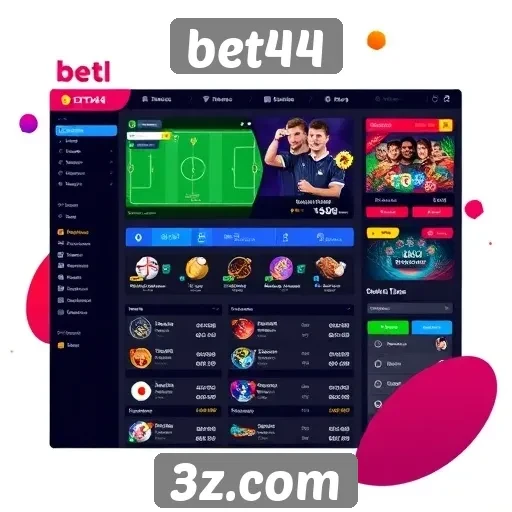 Interface do usuário do site bet44
